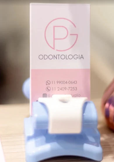 Identidade visual PG Odontologia na recepção